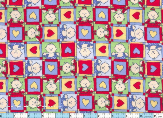 Baby Love - Hearts Flannel 29"